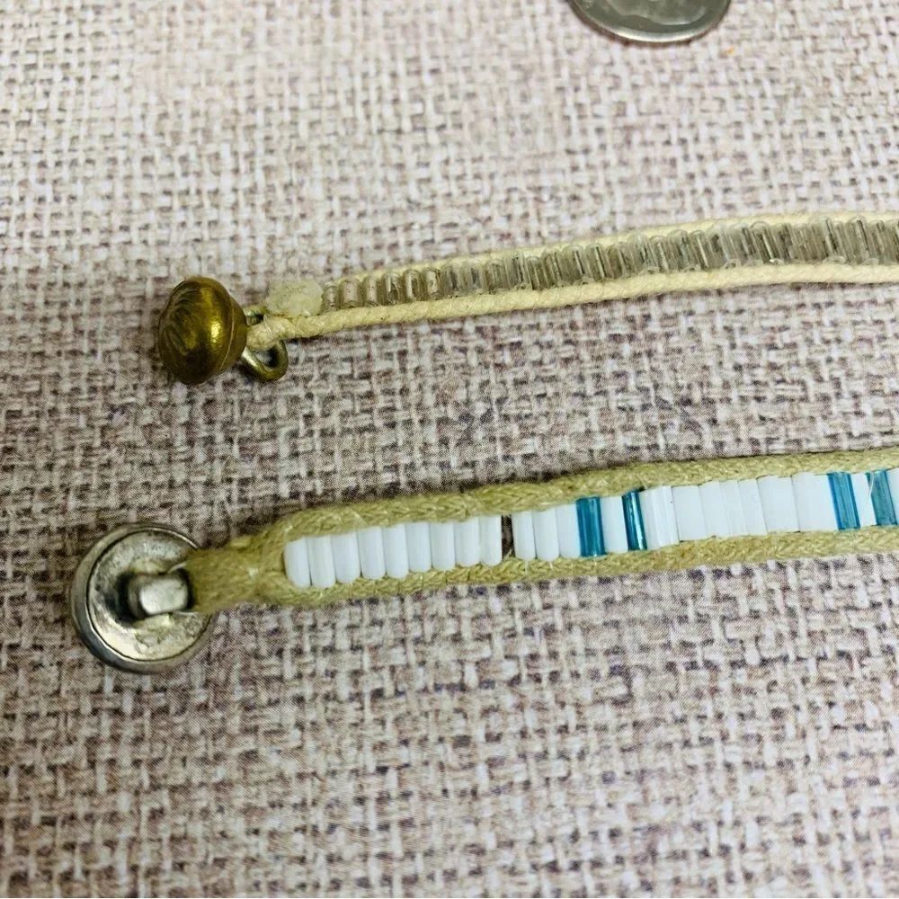Beaded Boho Button Bracelets Set of 2 - Picture 2 of 2